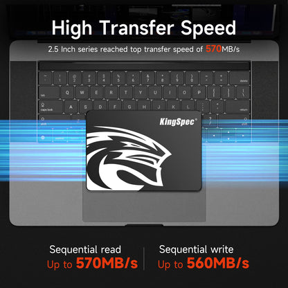 KingSpec 1TB 2.5 SSD SATA III Internal - 550MB/s Read, 520MB/s Write with 3D NAND Flash, for Laptop & Desktop PC Upgrade