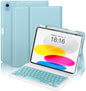 NOKBABO for iPad 11th 10th Generation Case with Keyboard,Pencil Holder