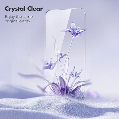 UNBREAKcable 3-Pack Screen Protector for iPhone 14 Pro, Double Shatterproof Tempered Glass [Easy Installation Frame] [9H Hardness] [99.99% HD Clear] [Case Friendly] for iPhone 14 Pro 6.1 inch
