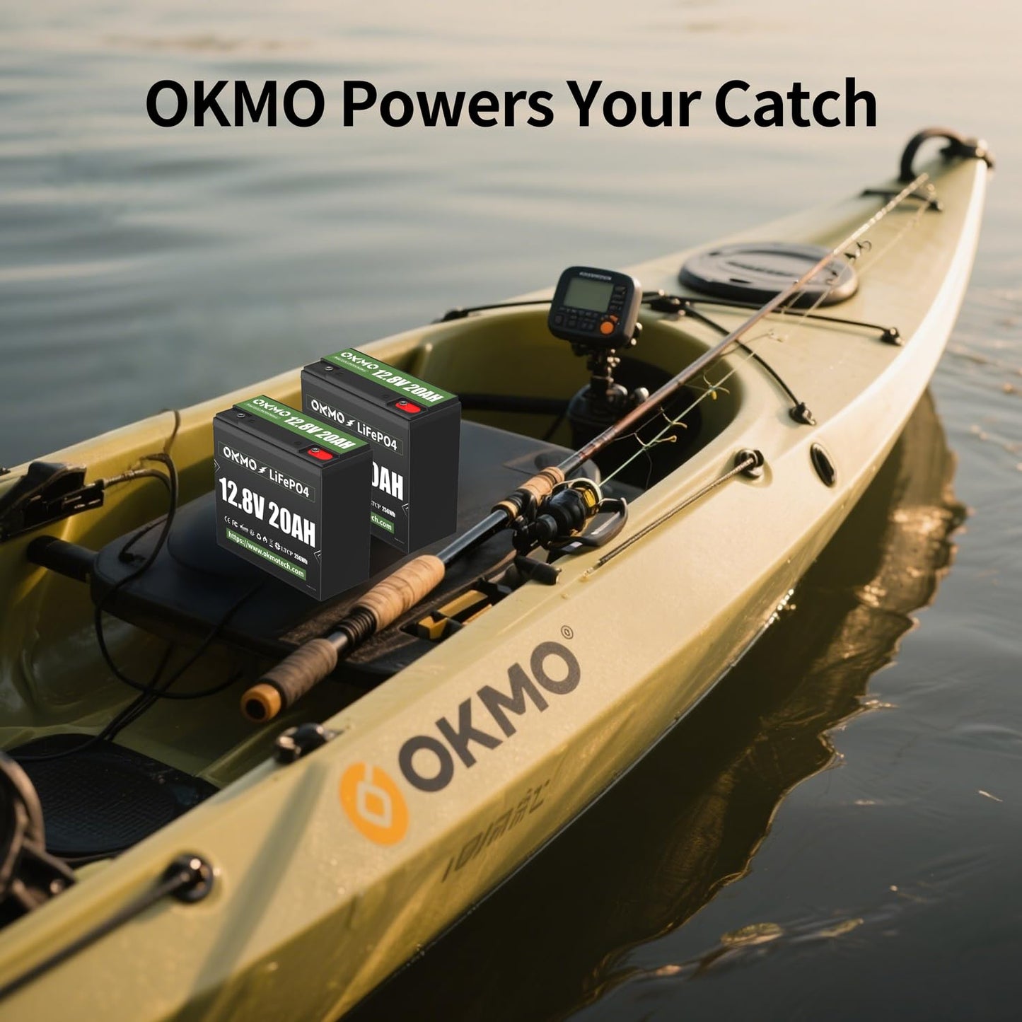 12V 20Ah Lithium LiFePO4 Battery, 4000+ Deep Cycles Rechargeable Battery for Kayak Fish Finder, Lighting, Back-up Power and Radio