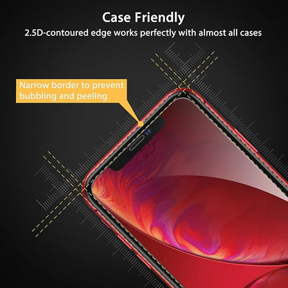 UNBREAKcable Screen Protector for iPhone XR / iPhone 11 [3-Pack], 9H Hardness Tempered Glass for iPhone XR / 11, Case Friendly, 2.5D Round Edge, Anti-Bubbles, Easy Install Tool (Not Whole Screen).