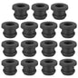PATIKIL 32.6mm / 1-1/4 Inch Drill Hole,1 Inch ID Rubber Grommets, 3Pcs Top Hat Grommet for Wiring Eyelet Ring Gasket Automotive Firewall Cable Hole Plugs Wires Protection, Black