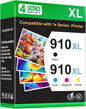 910XL Ink Cartridges Combo Pack Replacement Compatible for HP 910 XL HP910 Ink Works with OfficeJet Pro 8010e 8015e 8022e 8020e 8025e 8028e 8035e Series