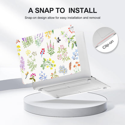 iCasso MacBook Air 13 Inch Case M1 2020 A2337 Elegant Floral White