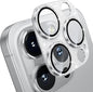 WSKEN for iPhone 16 Pro/iPhone 16 Pro Max Camera Lens Protector, [Military Grade Shatterproof] [Strong Adsorption] Metal Aluminum Alloy Tempered Glass Camera Screen Protector, Glitter