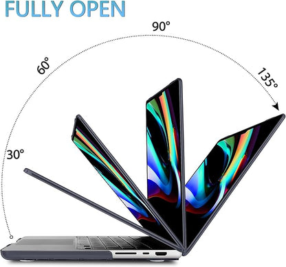 Mektron Case for 2025 MacBook Pro 16" M4 A3403 A3186 M3 A2991 M2 A2780 M1 A2485 (2021/2023/2024) Pro/Max with Touch ID, Hard Shell Plastic Laptop Cover Keyboard Cover, Leopard Pink Butterfly