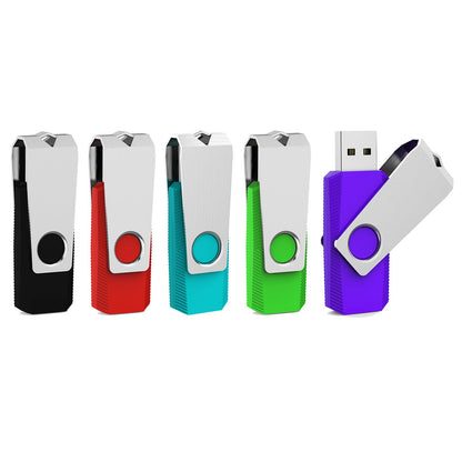 Aiibe 5 Pack 64GB USB 3.0 Flash Drive 64GB USB 3.0 Drive 5 Pack Thumb Drive Memory Stick USB Stick 64 GB (5 Mixed Colors: Black Red Cyan Green Purple)
