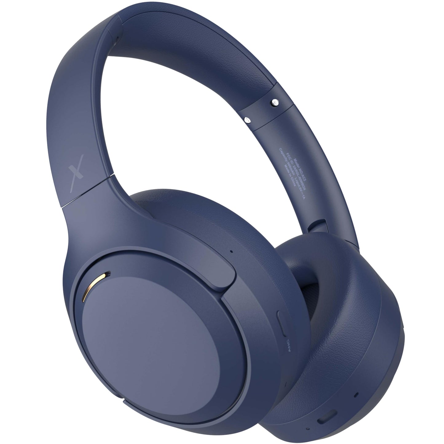 Riwbox Hybrid Active Noise Cancelling Headphones, Wireless Over Ear Bluetooth Headset, 60H Playtime, High-Fidelity, Foldable, Comfort&Immersion for Work/Commuting (Blue)