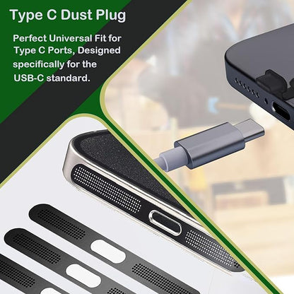 USB C Dust Plug, Type-C Port Cover for iPhone17/ iPhone16/15 Series Charger Port & Speaker Dust Cover, 8-Pack Soft Silicone Anti-Dust Plug Covers Set