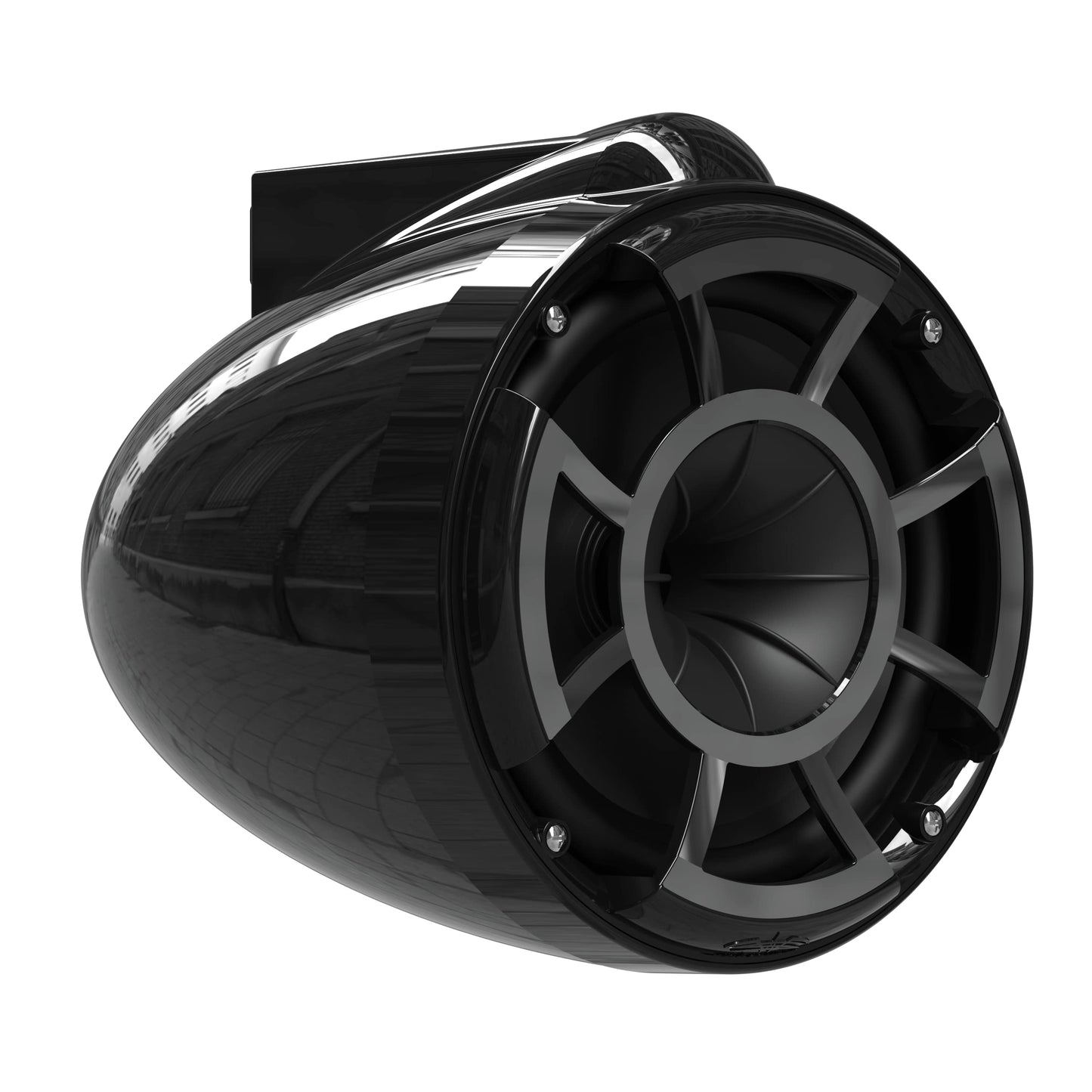 wet sounds Rev 8 Black V2 Revolution Series 8" Black Tower Speakers w/Swivel Clamp Base Mount
