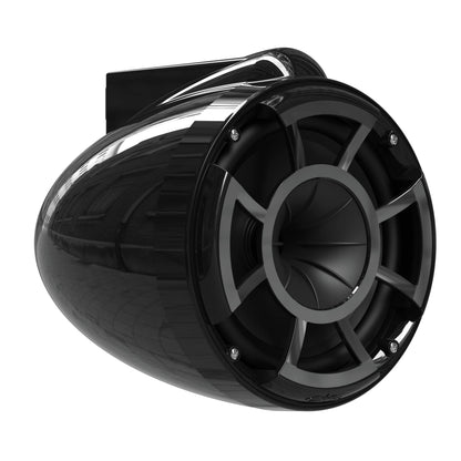 wet sounds Rev 8 Black V2 Revolution Series 8" Black Tower Speakers w/Swivel Clamp Base Mount