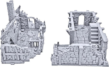 Ruined Port Merchant by Printable Scenery, 3D Printed Tabletop RPG Scenery and Wargame Terrain 28mm Miniatures