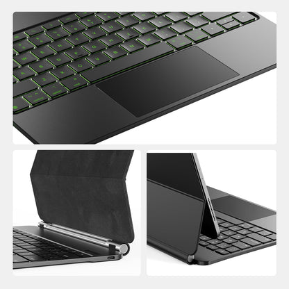 CSZZACME for iPad Air 13 inch case Keyboard M4/M3/M2(2026,2025,2024),Magic Keyboard for iPad Pro 12.9 (6th,5th,4th,3rd Gen),Magnetic Attach,Multi-Gesture Trackpad,7-Color Backlit,Shortcut Keys,Black