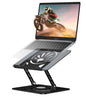Axbima Adjustable Rotating Laptop Stand for Desk, Aluminum Riser, Silver
