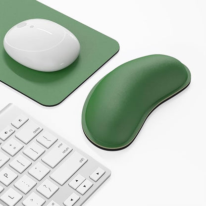 Dapesuom Mouse Wrist Rest, Ergonomic Memory Foam Mouse Wrist for Computer Desk Mats Support, Hand Rest Pad Cushion for Gaming, Office, Laptop, Men, Women, Pain Relief & Easy Typing, Forest Green