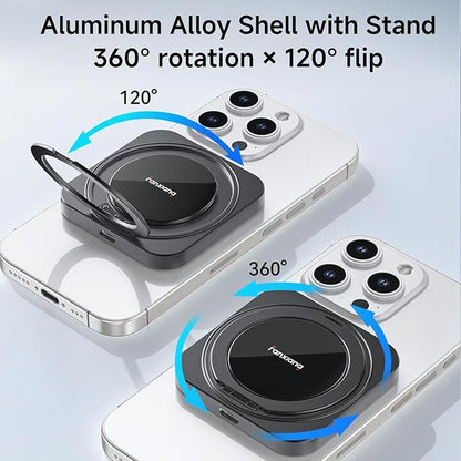 fanxiang 2TB Magnetic Portable SSD with 360° Rotating Stand, Up to 2000MB/s, USB-C 3.2 Gen 2x2 External Solid State Drive,Compatible with iPhone 15/16, Android,Mac, PC, and Tablets
