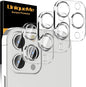 UniqueMe [3 Pack] Camera Lens Protector Compatible with iPhone 13 Pro 6.1" / 13 Pro Max 6.7" Tempered Glass,[Case Friendly][New version][Scratch-Resistant][Easy Installation] - Sliver Circle