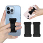 WUOJI Phone Grip Holder for Hand, Universal Finger Strap Phone Holder, Finger Selfie Grip Compatible with Most Smartphones (PU Black) - 2Pack
