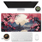 Eflxamz Large Gaming Mouse Pad for Desk,Cute Forest Mushroom Desk Mat,Starry Night Mushroom Desk Pad,Extended Big Computer Keyboard Mouse Pad with Non-Slip Base and Stitched Edge,35.4"x15.7"