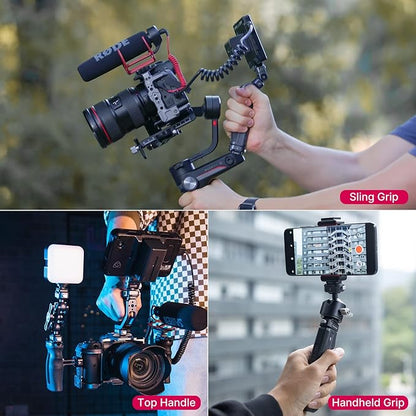 FALCAM F22 Camera Top Handle Quick Release Quick Release System Video Shooting Accessories Filming, Detachable Handle Grip Sling Mode Camera Monopod