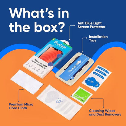 Ocushield Anti Blue Light Tempered Glass Screen Protector for iPhone 11 Pro/X/XS - Protect Your Eyes, Reduce Migraines & Improve Sleep