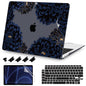 Teryeefi for MacBook Air 13 inch Case 2021 2020 2019 2018 Release (Model A2337 A2179 A1932 Retina Display with Touch ID), Plastic Hard Shell Case & Keyboard Cover for MacBook Air 13 M1, Gold Flowers