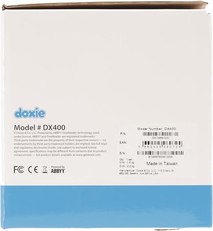 Doxie Pro DX400 - Duplex Document Scanner and Receipt Scanner for Home and Office with Amazing Software for Mac and PC