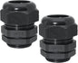 1" NPT Nylon Cable Glands, IP68 Waterproof Adjustable Cord Grip Cable Connector Strain Relief Wire Protectors for 18-25mm Cable Diameter, 2 Pcs, Black