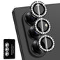 Avocase for Samsung Galaxy Z Fold 7 Camera Lens Protector, Individual Metal Ring Tempered Glass Lens Cover, [Strong Adsorption] Scratch Resistant Ultra-Thin HD Clear Lens Cover, 1 Set-Black Diamond