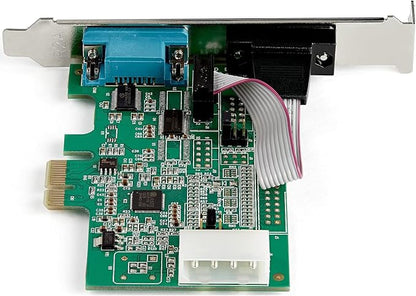 StarTech 2-Port PCI Express RS232 Serial Adapter Card, TAA (PEX2S953)