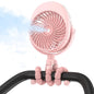 2025 Upgarded 4000mAh Misting Baby Stroller Fan, Rechargeable Battery Operated,Max 15Hrs Cooling,50ml Portable Water Sprayer Misting Fan with Flexible Tripod Clip on Car Seat Crib Treadmill Bunk Bed
