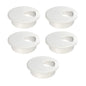 MAHDPRO Desk Grommet White 2 Inch (50 mm) Pack of 5-ABS Plastic Desk Cord Hole Cover to Arrange Cables & Wires Through Computer Table/Countertops