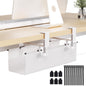 Under Desk Cable Management Tray 27.2" - No Drill Computer Wire Organizer Cable Tray, Cord Hider Clamp Mount with 16X Cable Ties PC Cables Management Cord Holder for Office/Home (Upgrade Fabric,Black)