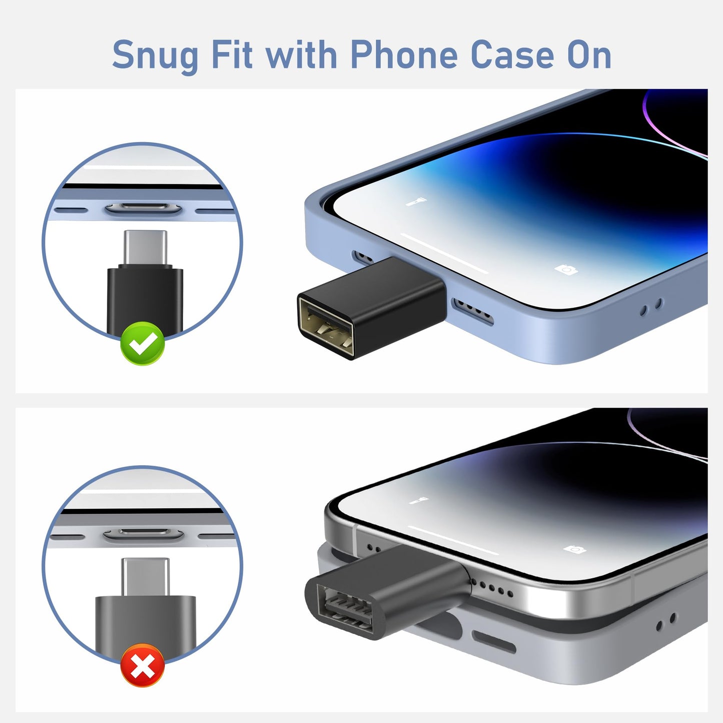 Basesailor USB C to USB Adapter 3Pack,USBC Male to USB 3.0 Female Converter