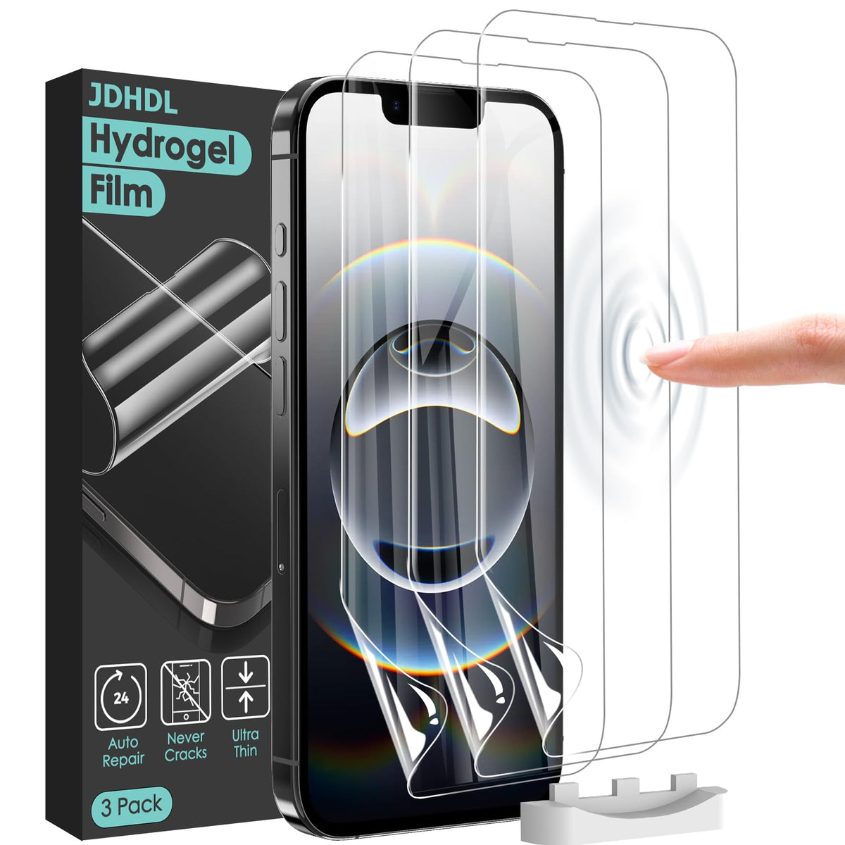 JDHDL 3 Pack Flexible Film Screen Protector for iPhone 12 Pro Max, Non-breakable Soft TPU Hydrogel Film for iPhone 12 Pro Max Screen Protector Film (NOT Glass)
