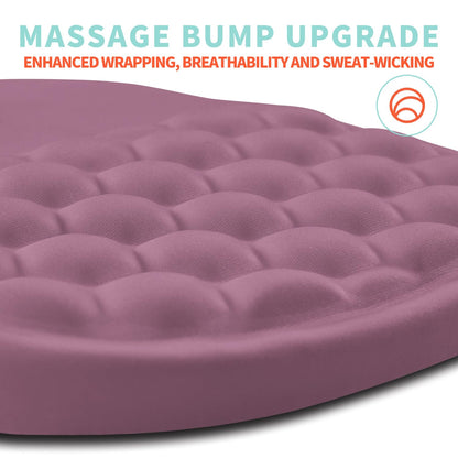 Kuosgm Ergonomic Mouse Pad Wrist Support with Memory Foam Massage Bulge, Carpal Tunnel Pain Relief Mousepad Wrist Rest for Mouse(12x8 inch, Dark Pink)