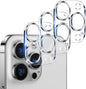 UniqueMe [ 3 Pack] Compatible with iPhone 12 Pro Max 6.7" Camera Lens Protector Tempered Glass,[Case Friendly][New version][Scratch-Resistant][Easy Installation] -Silver