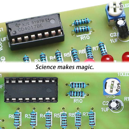 Soldering Practice Kit DIY Plug - in Flowing Water Light Soldering Kit - with CD4017 and NJ5655 - Ideal for Beginners & STEM Education