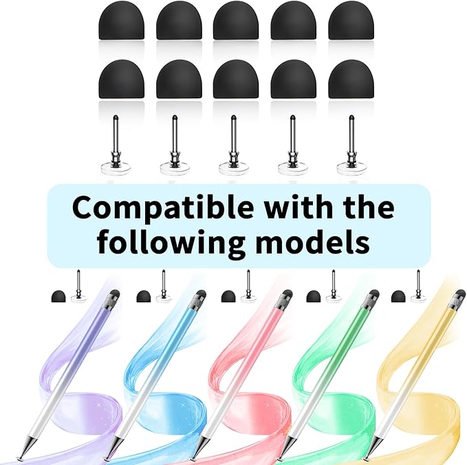 Bopomofo 10 Rubber Tips+5 Transparent Disc Tips