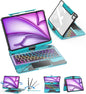 SIEBITU Clear Wireless Keyboard Case for iPad Air 13-inch (M3 2025/M2 2024) & iPad Pro 12.9-inch 6th 5th 4th 3rd Gen with Pencil Holder, Multi-Touch Trackpad & 7-Color Backlit, 360°Rotating, Blue