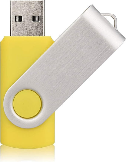 Aiibe 10 Pieces 2GB USB Flash Drive Colorful Memory Stick Thumbdrives (Mix Colors : Black Blue Red Green Orange White Yellow Pink Purple Silver)
