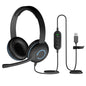Cyber Acoustics AC-5008 USB-A Headset with in-Line Volume Control, 10 Pack