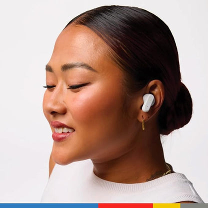 Skullcandy Dime Evo Wireless Earbuds, Bluetooth Headphones, Noise Isolating Fit, Up to 36 Hours Battery, Microphone for iPhone Android, Easy Carry with Clip-Anywhere Case - Bone