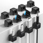 8 Pack Cord Organizer, Magnetic Cable Clips, Under Desk Management, Blue