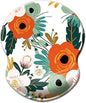 ITNRSIIET Ergonomic Mouse Pad with Gel Wrist Support Small Wrist Rest Smooth Surface Non-Slip PU Base Comfortable Office Supplies Pain Relief, 8.7 x 7.2 inches, Orange Flower