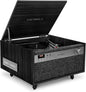Victrola Century 6-in-1 Vinyl Record Player & Music Center – 3-Speed Turntable, CD & Cassette Player, VINYLSTREAM, Bluetooth & 3.5mm Aux, Record Player with Speakers, Mid Century Design (Black)