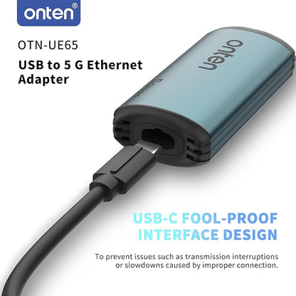 USB-C to Ethernet Adapter - 5Gbps High-Speed,Type-C to RJ45 Ethernet LAN Network Adapter Thunderbolt 4/3 Compatible, for iPhone 15 Pro/Max, MacBook Pro/Air 2023, iPad Pro,iMac and More（5G