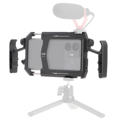 Foto4easy Universal Smartphone Video Rig,Aluminum Cell Phone Video Stabilizer with Dual Handle Grip Kit for iPhone for Samsung for Pixel and Other Android Phones,Cold Shoe