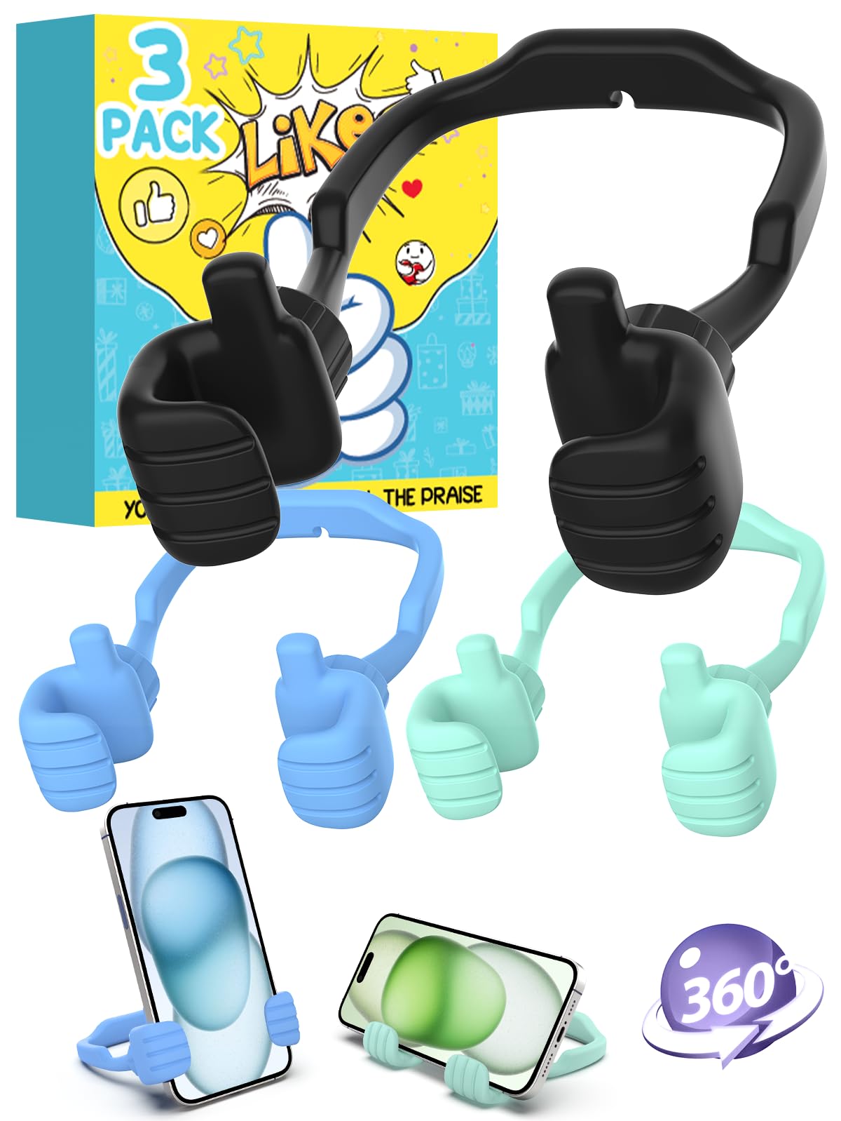 Christmas Stocking Stuffers for Men Women Thumbs Up Lazy Phone Stand