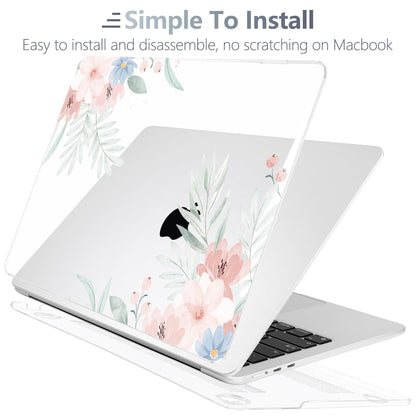 Batianda Case for MacBook Air 15" with M5 M4 M3 M2 Chip, Pastel Floral